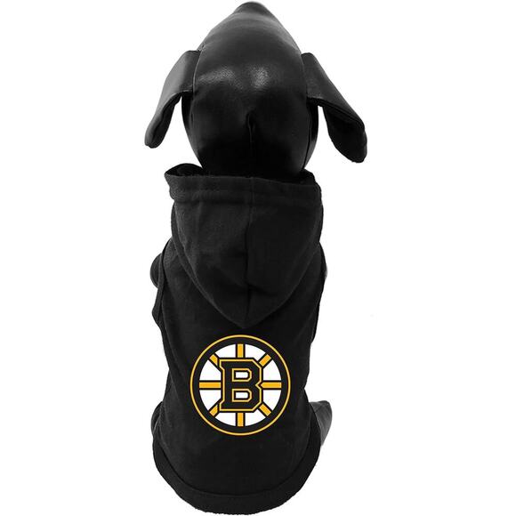 ALL STAR DOGS NHL Licensed Boston Bruins Polar Fleece Hooded Dog Jacket Medium - Picture 1 of 5